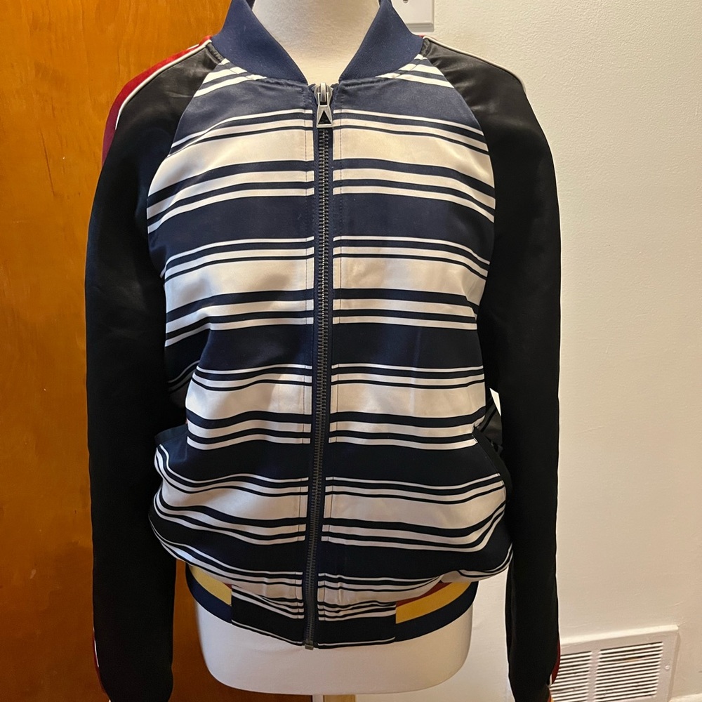 Eleven Paris Navy and White Striped Jacket
